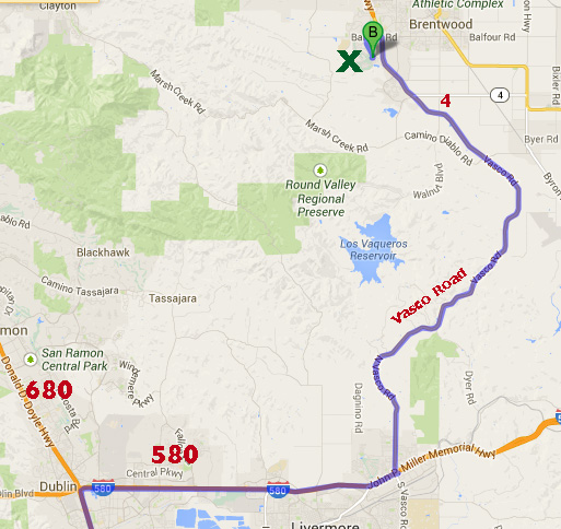 Map to Deer Ridge Golf Course